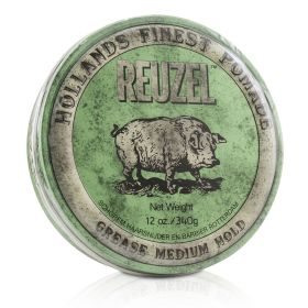 REUZEL - Green Pomade (Grease Medium Hold)  REU007 340g/12oz