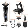 5 In 1 Electric Razor Shaver Rechargeable Cordless Head Beard Trimmer Shaver Kit IPX6 Waterproof Dry Wet Grooming Kit