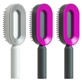 Self Cleaning Hair Brush For Women One-key Cleaning Hair Loss Airbag Massage Scalp Comb Anti-Static Hairbrush (Option: Set X)