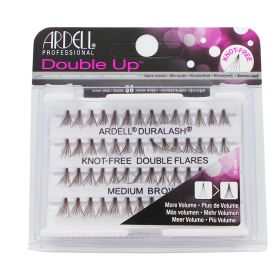 ARDELL Double Up Knot-Free Double Flares (Color: Medium Brown)