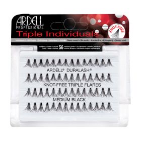 ARDELL Triple Individuals Knot-Free Triple Flares (Style: Medium Black)