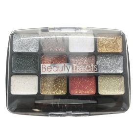 BEAUTY TREATS 12 Colors Glitter Palette (Color: Gemstone)